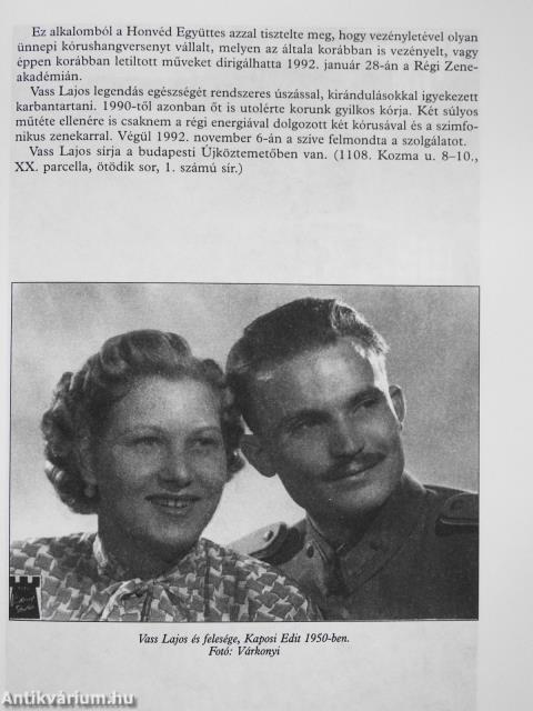 Vass Lajos emlékezete (dedikált példány)