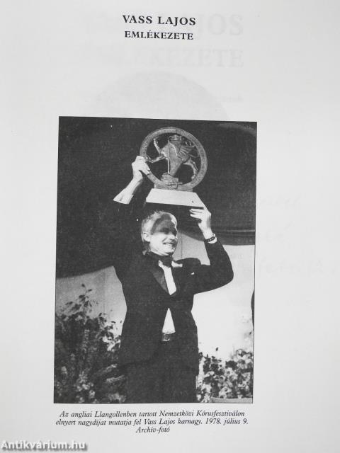 Vass Lajos emlékezete (dedikált példány)