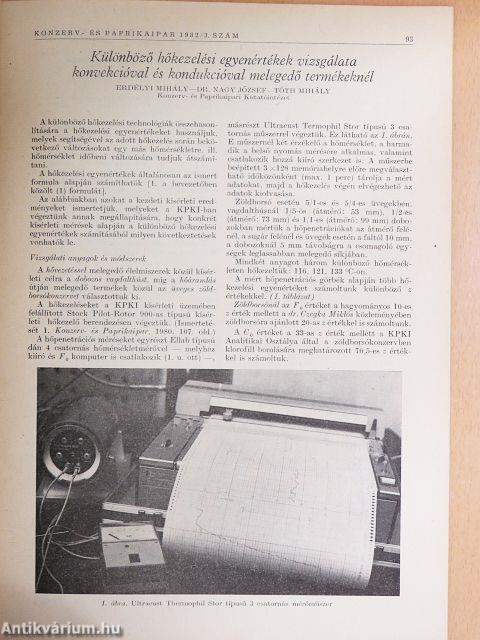 Konzerv- és Paprikaipar 1982. július-szeptember