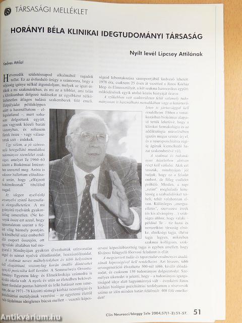 Ideggyógyászati Szemle 2004. január 20.