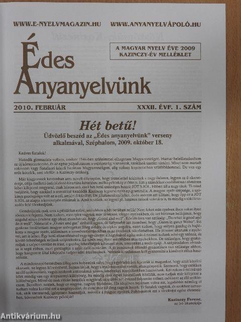 Édes anyanyelvünk 2010. február-december