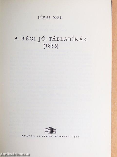 A régi jó táblabírák