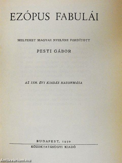 Ezópus fabulái