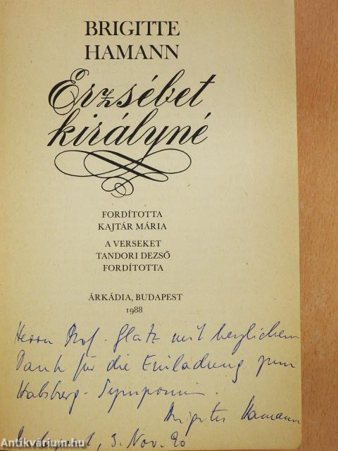 Erzsébet királyné (dedikált példány)