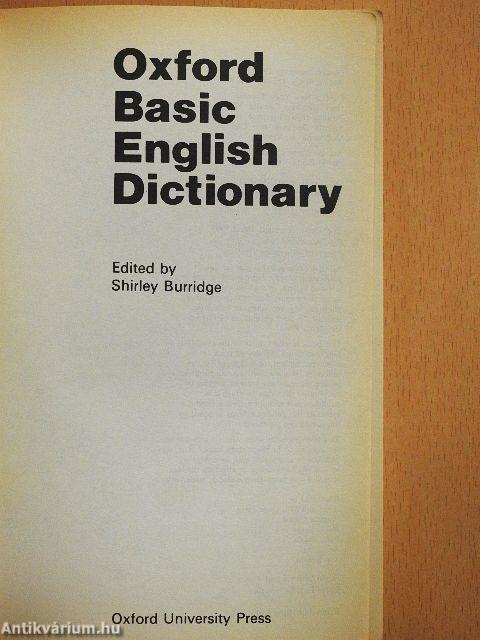 Oxford Basic English Dictionary