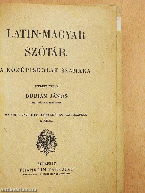 Latin-magyar szótár