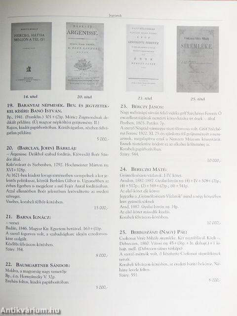 A Központi Antikvárium 85. aukciója