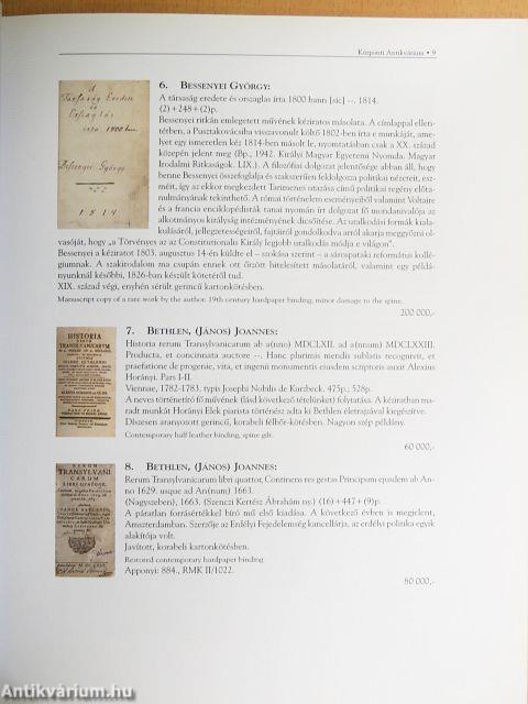 A Központi Antikvárium 86. aukciója