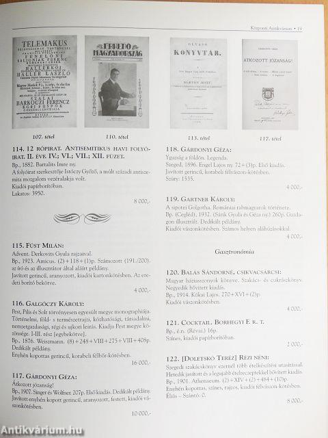 A Központi Antikvárium 95. aukciója