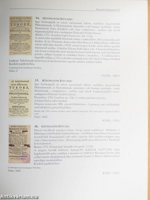 A Központi Antikvárium 98. aukciója