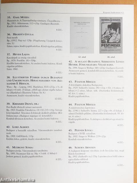 A Központi Antikvárium 87. aukciója