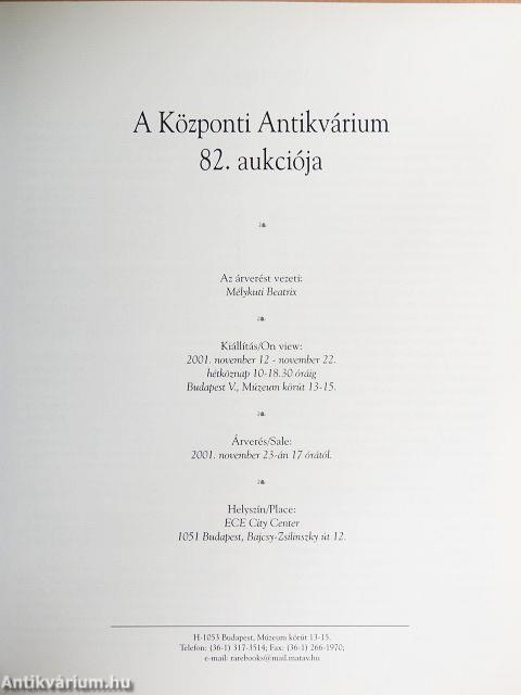 A Központi Antikvárium 82. aukciója