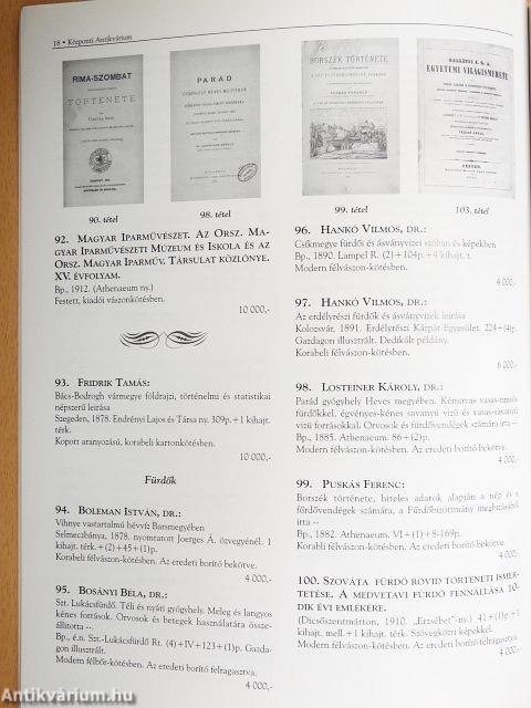 A Központi Antikvárium 93. aukciója