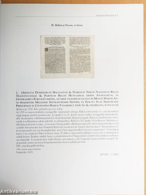 A Központi Antikvárium 90. aukciója