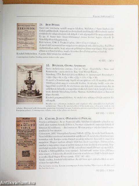 A Központi Antikvárium 90. aukciója