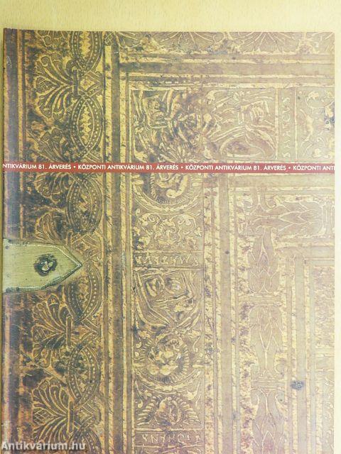 A Központi Antikvárium 81. aukciója