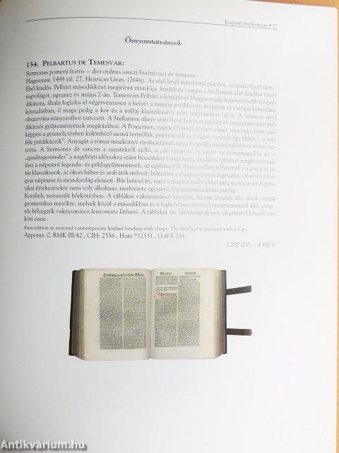 A Központi Antikvárium 88. aukciója