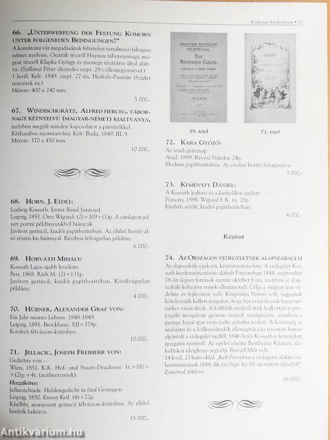 A Központi Antikvárium 83. aukciója
