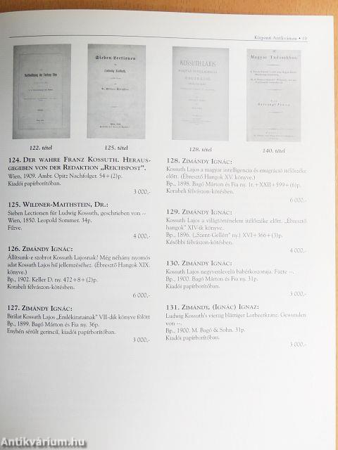 A Központi Antikvárium 83. aukciója