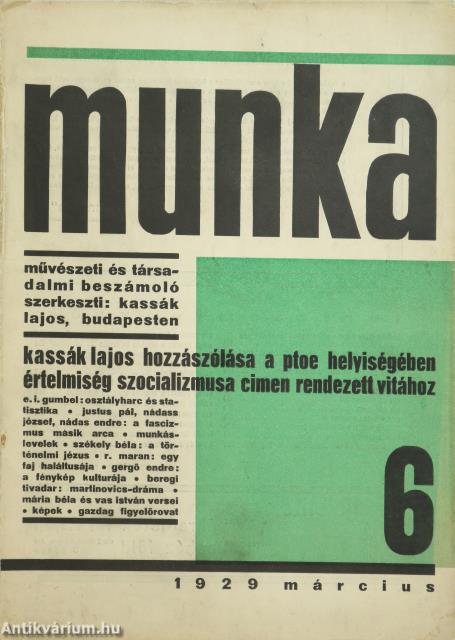 Munka 1929. március