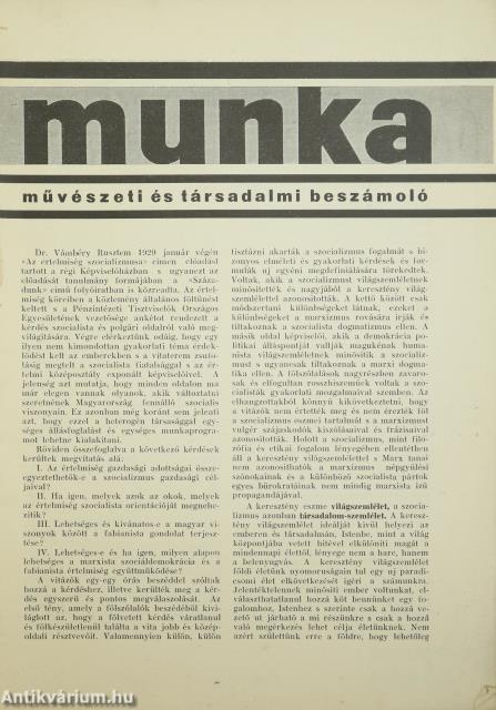 Munka 1929. március