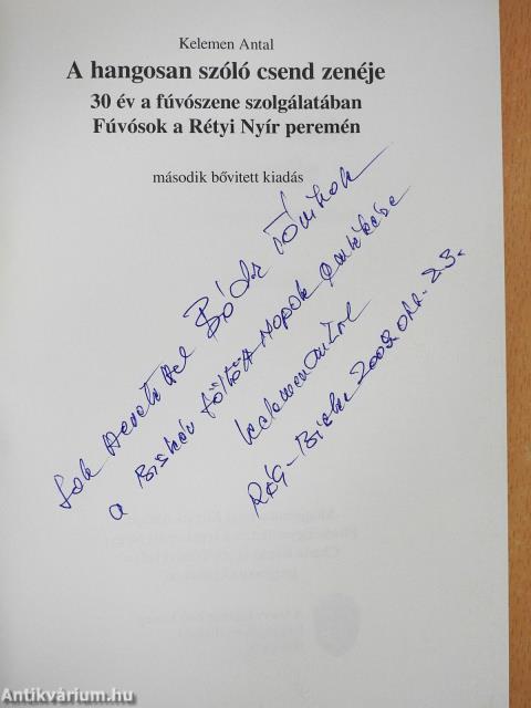 A hangosan szóló csend zenéje (dedikált példány)