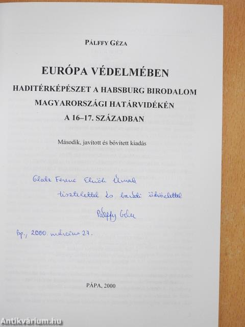 Európa védelmében (dedikált példány)