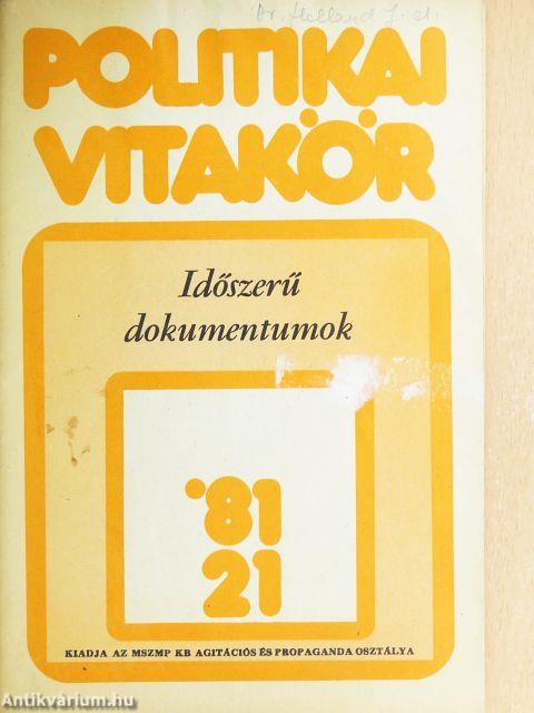 Politikai Vitakör 1981/21.