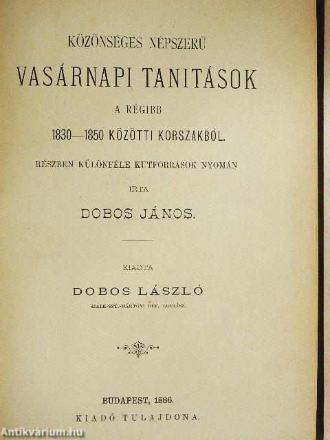 Dobos János egyházi beszédei I-IV.