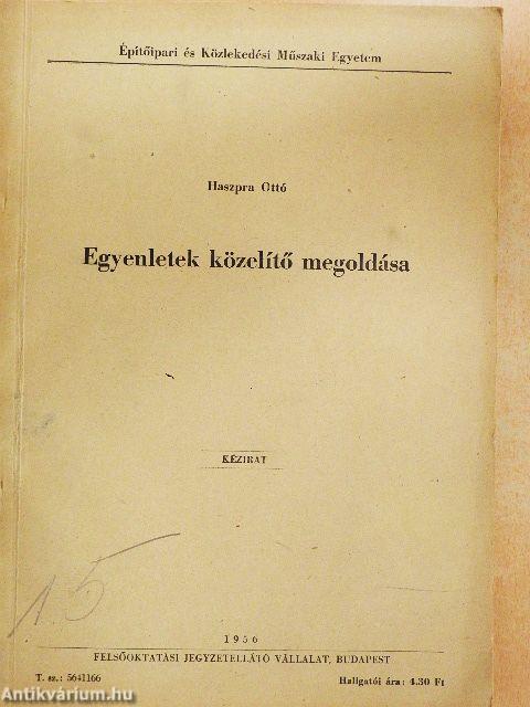 Egyenletek közelítő megoldása