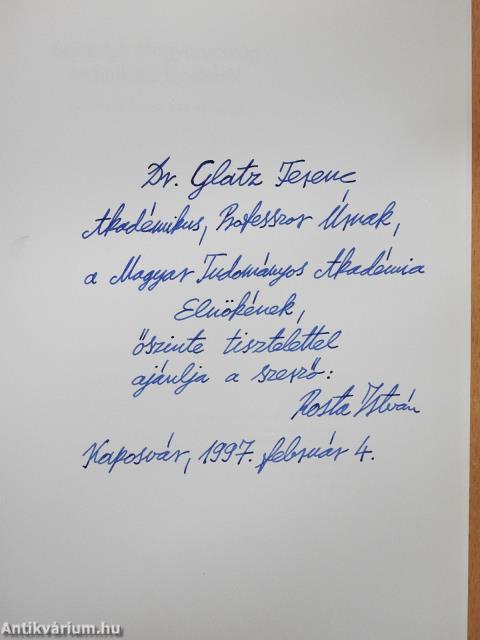 Fejezetek Magyarország technikatörténetéből (dedikált példány)