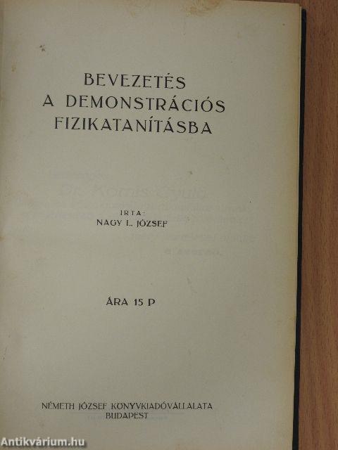 Bevezetés a demonstrációs fizikatanításba