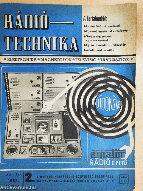 Rádiótechnika 1968. (nem teljes évfolyam)