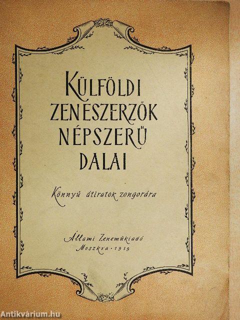 Külföldi zeneszerzők népszerű dalai