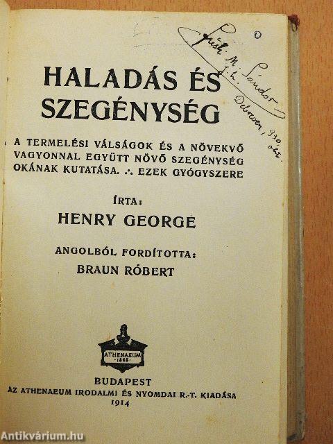 Haladás és szegénység
