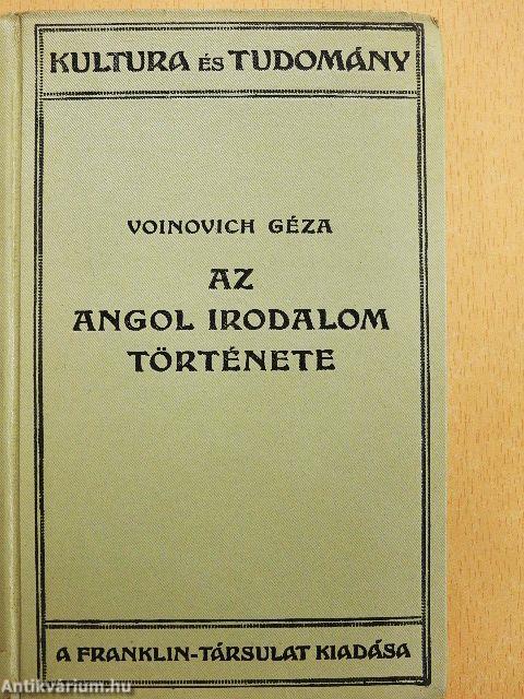 Az angol irodalom története