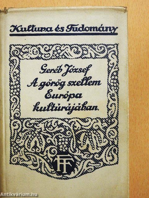 A görög szellem Európa kultúrájában