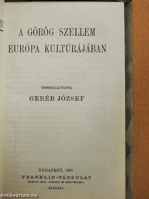A görög szellem Európa kultúrájában