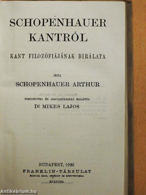 Schopenhauer Kantról
