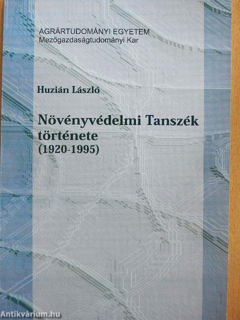 Növényvédelmi Tanszék története (1920-1995)