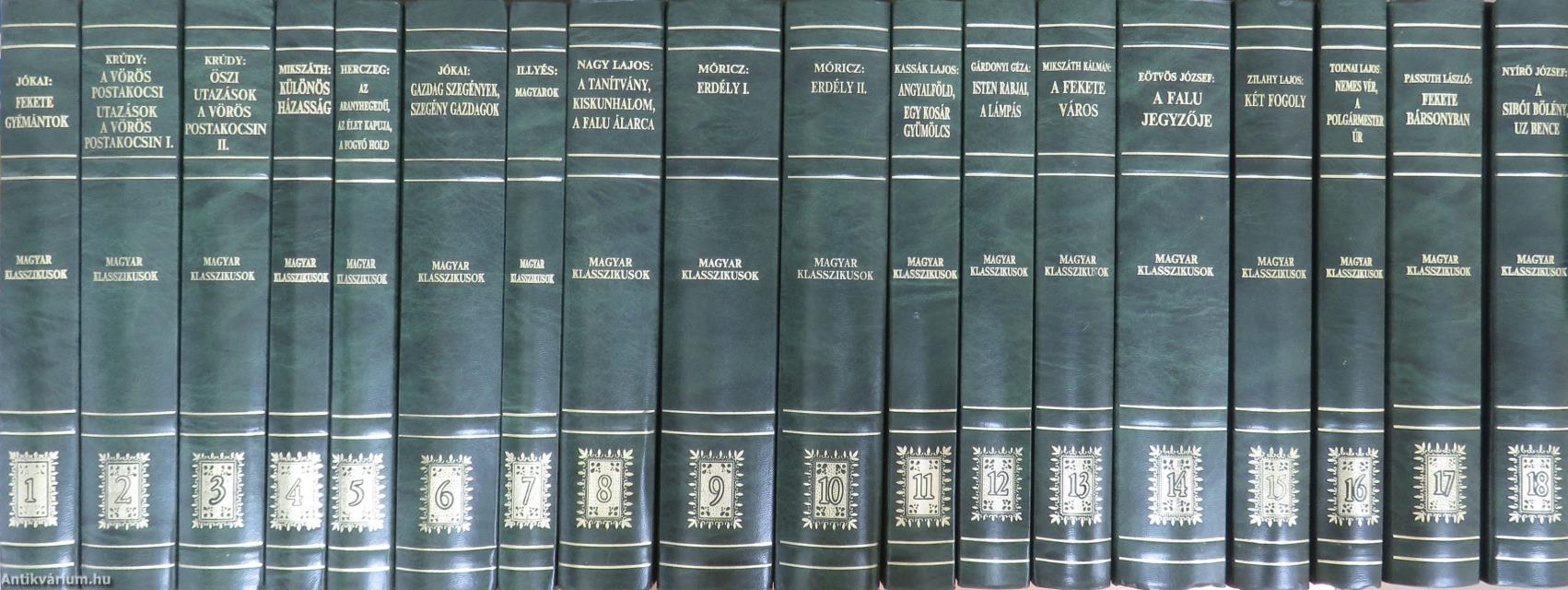 Magyar Klasszikusok 1-18. (nem teljes sorozat)