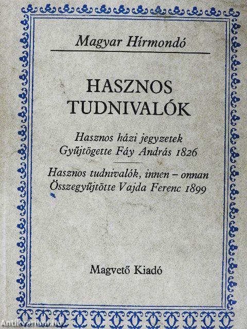 Hasznos tudnivalók