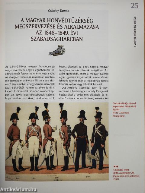 A magyar tüzérség 100 éve (dedikált példány)