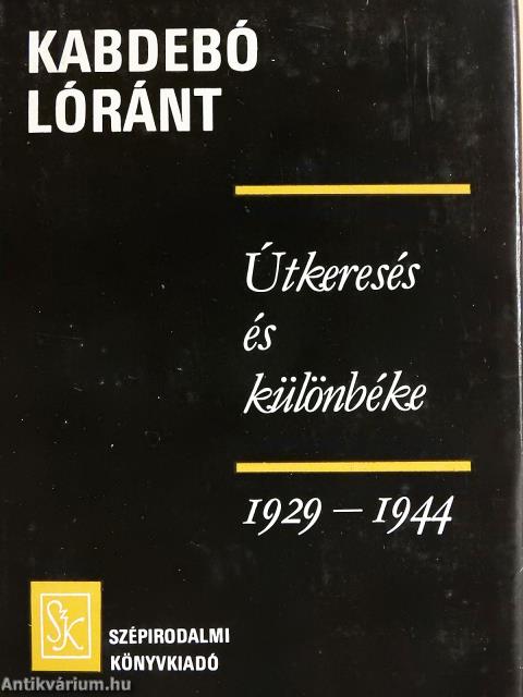 Útkeresés és különbéke (dedikált példány)