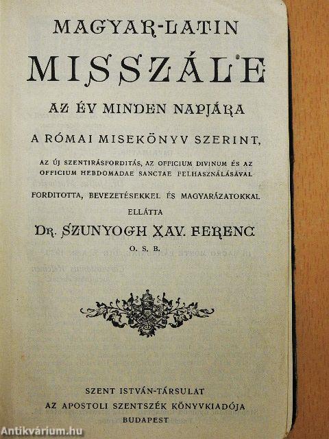 Magyar-Latin misszále