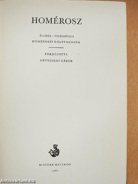 Íliász/Odüsszeia/Homéroszi költemények
