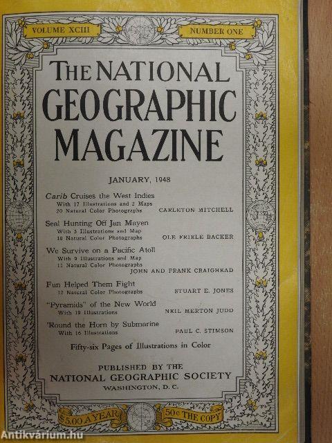 The National Geographic Magazine (vegyes számok) (5 db)