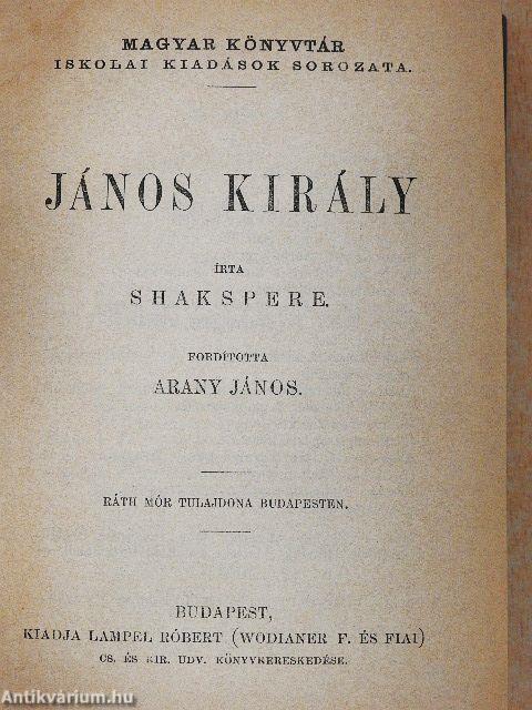 János király/Hamlet dán királyfi/A Szent-Iván-éji álom/Dandin György/A fösvény/A botcsinálta doktor