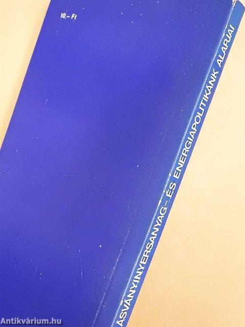 Ásványinyersanyag- és energiapolitikánk alapjai