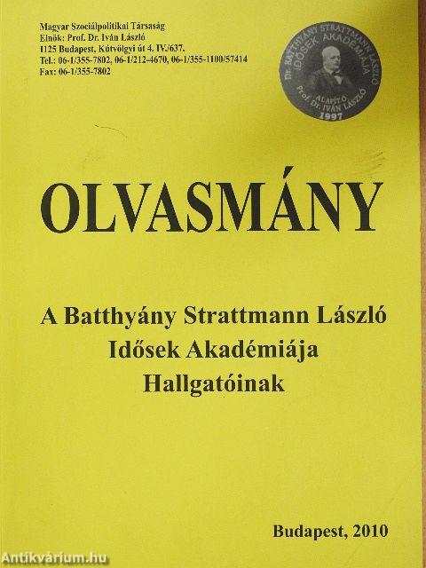 Olvasmány a Batthyány Strattmann László Idősek Akadémiája Hallgatóinak